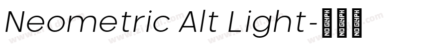 Neometric Alt Light字体转换
